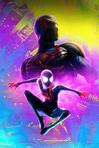 Miles Morales And Spider Man 2099 (2160x3840) Resolution Wallpaper
