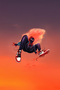 Miles Morales Fearless Guardian (1080x2400) Resolution Wallpaper