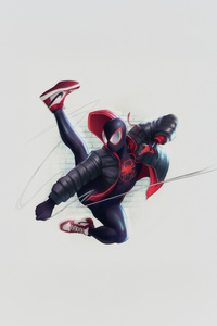 Miles Morales Fight For Justice (1440x2560) Resolution Wallpaper