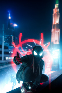 Miles Morales Hero Rise (360x640) Resolution Wallpaper