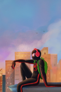 Miles Morales In Full Exploration (480x854) Resolution Wallpaper