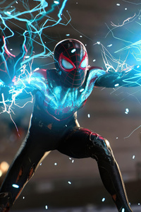 Miles Morales In Marvels Spiderman 2 (1440x2960) Resolution Wallpaper
