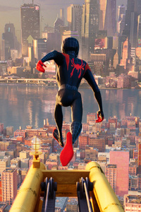 Miles Morales In Spider Man Into The Spider Verse 2018 (1080x2160) Resolution Wallpaper