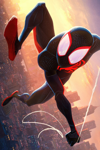 Miles Morales In Spiderman Across The Spider Verse 2023 5k