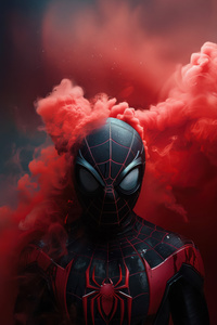 Miles Morales Saving The World (320x480) Resolution Wallpaper