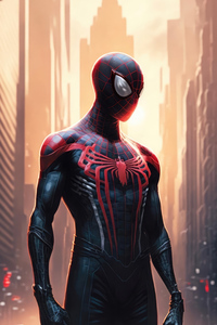 Miles Morales Spiderman 5k 2023 (640x1136) Resolution Wallpaper