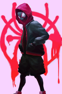 Miles Morales Spiderman Into The Spiderverse 4k (640x960) Resolution Wallpaper