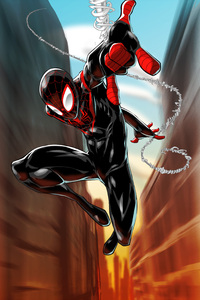 Miles Morales Takes The Stage (480x800) Resolution Wallpaper