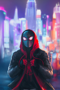 Miles Morales Urban Hero (1080x2160) Resolution Wallpaper