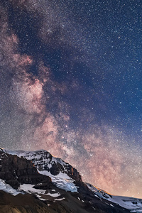 1080x2160 Milky Way And Galactic Core Area Over Mount Andromeda