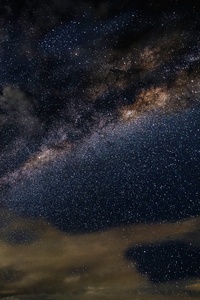 Milky Way Astronomy Constellations Storm Clouds Stars 5k
