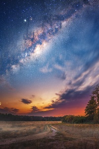 320x568 Milky Way Night Sky Stars
