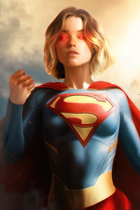 Milly Alcock As Supergirl 5k (1440x2560) Resolution Wallpaper