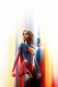 Milly Alcock As Supergirl Watches Over The World (1080x1920) Resolution Wallpaper