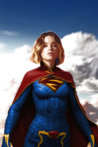 Milly Alcock Empowering Supergirl (1125x2436) Resolution Wallpaper