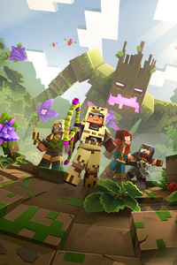 Minecraft Dungeons Jungle Awakens Hero (1080x2280) Resolution Wallpaper