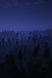 Minecraft Night In The Woods 4k (320x568) Resolution Wallpaper