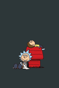 Minimal Rick And Morty (360x640) Resolution Wallpaper