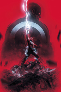 Minimalist Captain America (240x400) Resolution Wallpaper