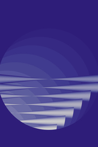 Minimalist Deep Blue Circle With Light Wave Ripples (240x320) Resolution Wallpaper