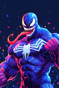 Minimalistic Menace Venom (1440x2960) Resolution Wallpaper