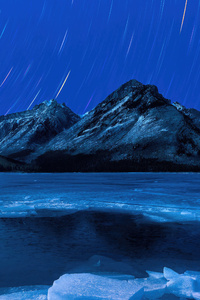 Minnewanka Alberta Starlight Lake Canada (1080x1920) Resolution Wallpaper