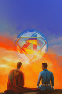 Mister Fantastic X Superman (720x1280) Resolution Wallpaper