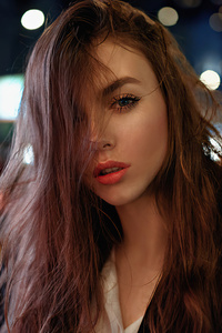 Model City Outdoor Hairs Over One Eye (1280x2120) Resolution Wallpaper