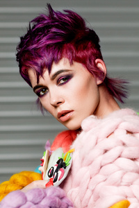 Model With Cerise Pink Hair