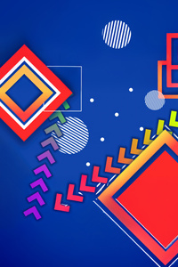 Modern Square Geometry Abstract Shapes (1242x2668) Resolution Wallpaper