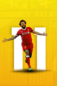 Mohamed Salah Liverpool Fc (320x480) Resolution Wallpaper