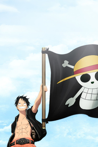 Monkey D Luffy One Piece Anime 4k (640x960) Resolution Wallpaper