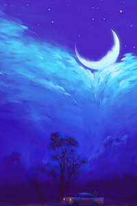 Moon Blaze 5k (720x1280) Resolution Wallpaper
