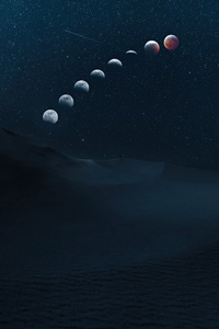 Moon Dunescape 5k (320x480) Resolution Wallpaper