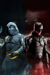1280x2120 Moon Knight And Batman Together