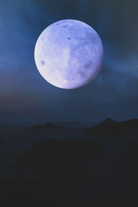 Moon Night Sky Fantasy 5k (320x480) Resolution Wallpaper