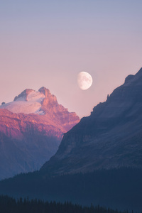 540x960 Moon Over Mountains