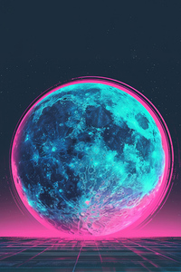 Moon Retro Kiss (640x1136) Resolution Wallpaper