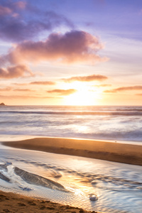 Morning Beach 8k (1080x2280) Resolution Wallpaper