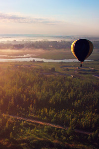 Morning Flight Hot Air Balloon (320x480) Resolution Wallpaper