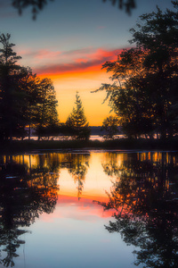 Morning Glow Reflection Lake