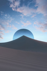 Morning In Dunes Manipulation (640x1136) Resolution Wallpaper