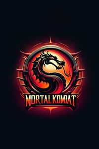 Mortal Kombat Logo (1280x2120) Resolution Wallpaper