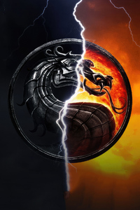 1440x2960 Mortal Kombat Mobile Logo