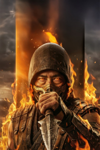 Mortal Kombat Scorpion A Ninja (1080x2160) Resolution Wallpaper