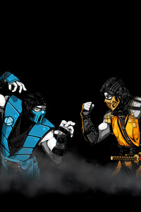 Mortal Kombat Sub Zero Vs Scorpion (1080x2400) Resolution Wallpaper