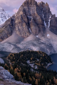1080x2280 Mount Assiniboine Provincial Park Canada 8k