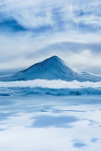 Mount Erebus On Antarctica (2160x3840) Resolution Wallpaper