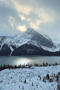 Mount Sarrail And Upper Kananaskis Lake 5k (720x1280) Resolution Wallpaper