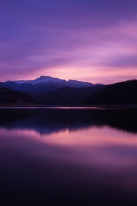 Mountain Lake Night Reflection 5k (480x800) Resolution Wallpaper
